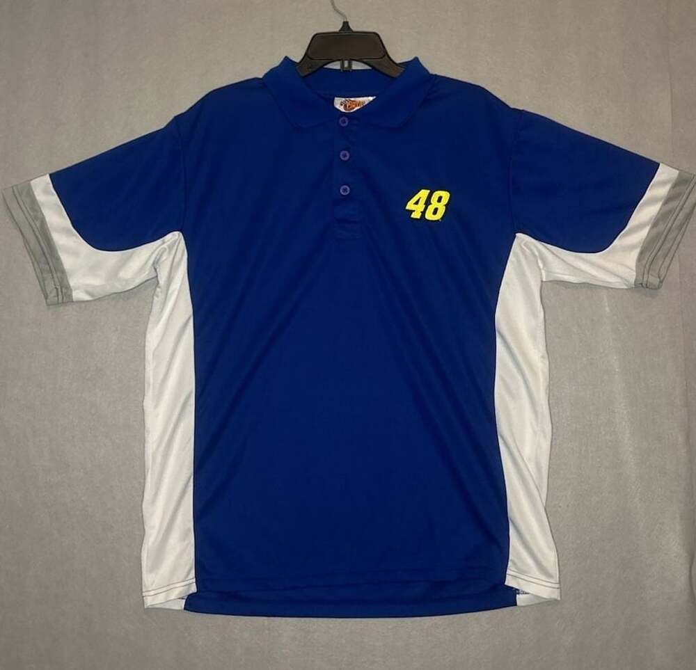 NASCAR Winner's Circle Jimmie Johnson #48 Polo Shirt XL Blue